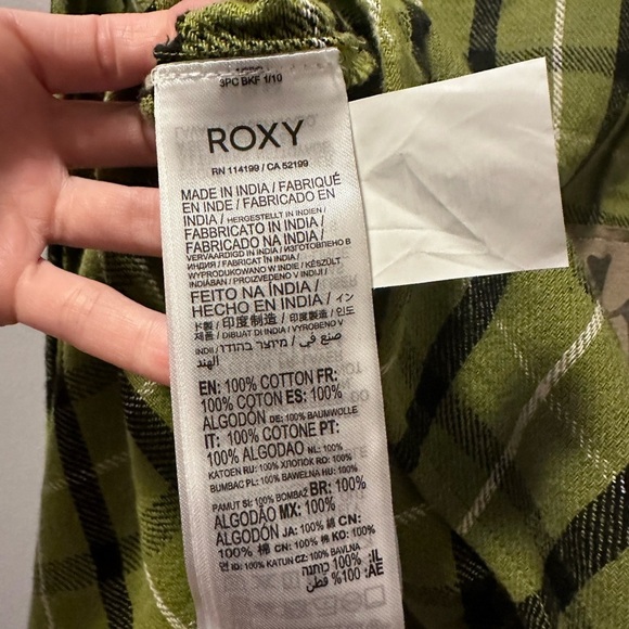 Sublime Green Plaid flannel up cycle - Picture 5 of 6